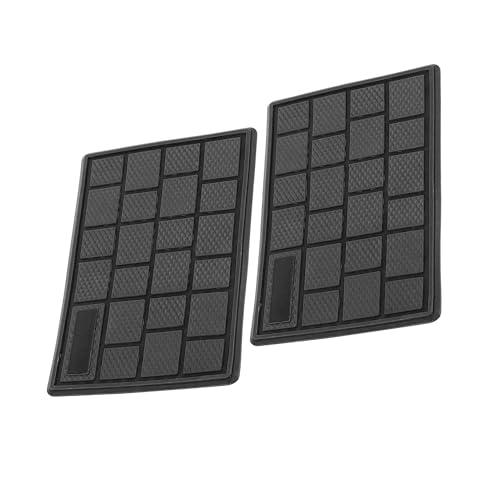 FUELHOOD フロアマット フロアマットフットヒールプレート PVC製 24.8x14.9cm ブラック 滑り止め 車用 フロアレストペダルパッド ペダルパッド 2個入り 内装パーツ アクセサリー