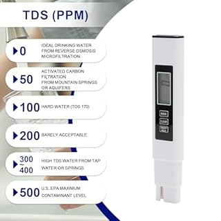 TNSLAND TDS Tester di Acqua 3 in 1, TDS, EC e Temperatura, Digitale Misuratore Durezza Acqua, Misuratore Acqua Tester, Veloce e Preciso, per dell'Acqua da Bere, Acquario, Piscina