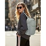 ECOHUB Travel Backpack for Women, 17.3 inch Suspended Laptop Backpack, Fashion Water-Resistant College Computer Bookbag, 28L Personal Item Bag with 12 Pockets for Causal, Work, Green - Image 2