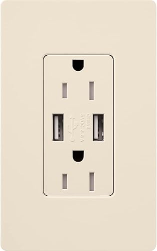 Miniatura 4 de Lutron Claro - Toma dúplex USB de 15 amperios  CAR-15-UBTR-BL  Negro