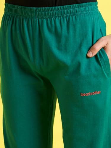 Image of bearbrother Men's Regular Fit Solid Trackpants