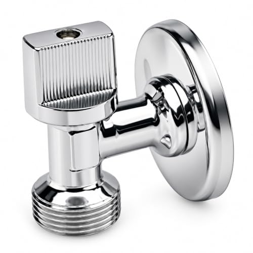 Grifo Lavadora cierre Esferico, 1/2" x 3/4", Valvula Llave de Paso Lavadora, presión de trabajo de 10 bar, rango de temperaturas de trabajo de entre 0 a 95°C, Cierre rápido (1/4 vuelta), latón CW617N