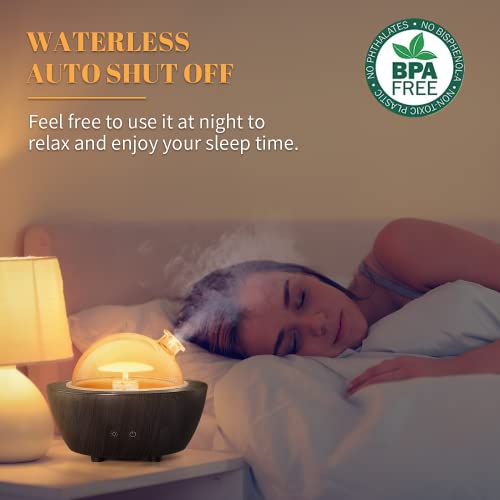 Glass Essential Oil Diffusers ,280ml Aromatherapy Diffuser for Essential Oils Large Room, BPA-Free Cool Mist Humidifier with 7 Colors Lights Auto Off for for Office, Home, Yoga, Spa - Image 6
