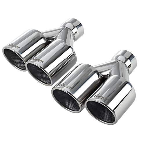 Upower 2.5" to 3.5" Dual Staggered Exhaust Tips by Upower - Used condition - US$55.79