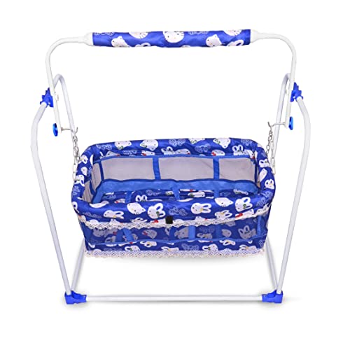 AVANI METROBUZZ Baby Swing Cradle Comfortable Sleep with Mosquito Net for 0-13 Months Infant & Toddlers, Newborn Babies (Blue)