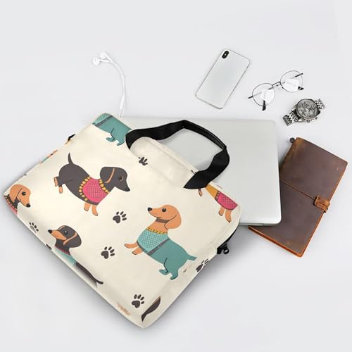 Maletín para portátil con diseño de huella de perro, 13-15.6 pulg miniatura 7