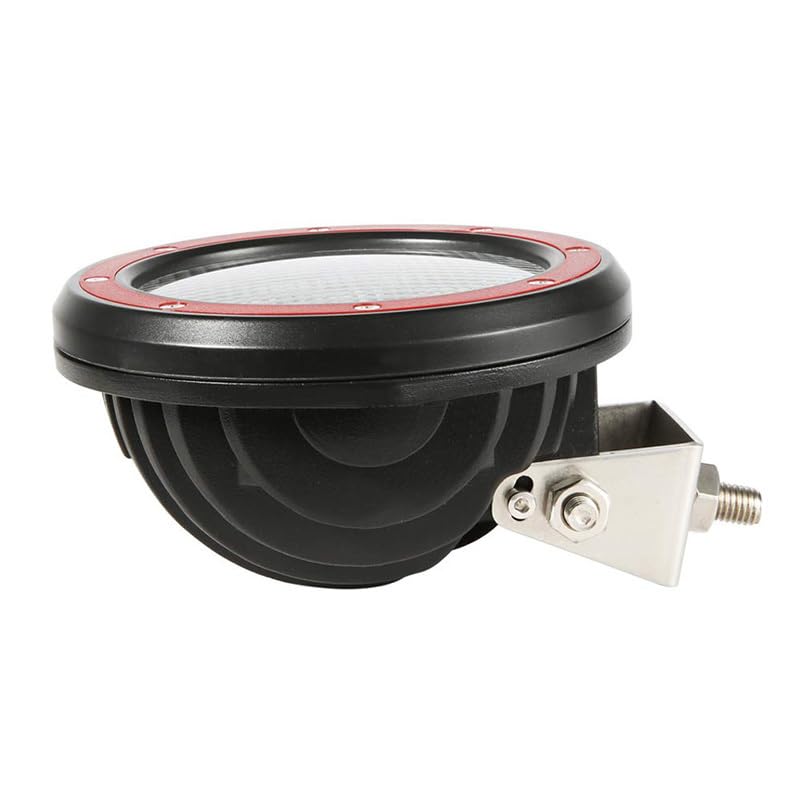 Image of Black Horse Bull Bar Incl. Pair of 5.3 inch Dia.LED Lights w /Red Trim Rings Stainless Steel Compatible with 2013-2016 Acura RDX|2007-2016 Honda CR-V-BB150503-SP-PLFR