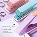Kvoike Heavy Duty Paper Punch - 15 Sheet Capacity, Metal Hole Puncher for Id Card, Luggage Tag, Name Tag and Badge Holder, Pink