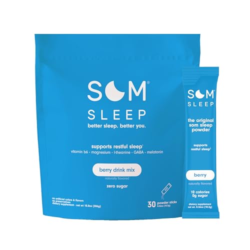 Som Sleep, Calm Sleep Powder Drink Mix, 3mg Melatonin, Magnesium,