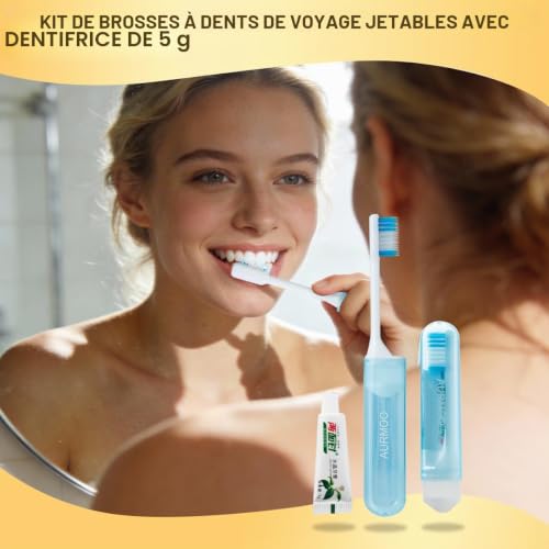 AURMOO 30x Brosse à Dents de Voyage Pliable, Ensemble Brosses à Dents, – vue 5