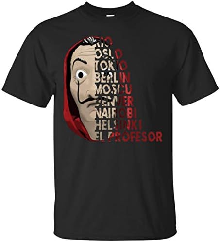 Katrina M Vaughn Money Heist - La Casa De Papel Inspired Characters Names Shirt,Black,Large
