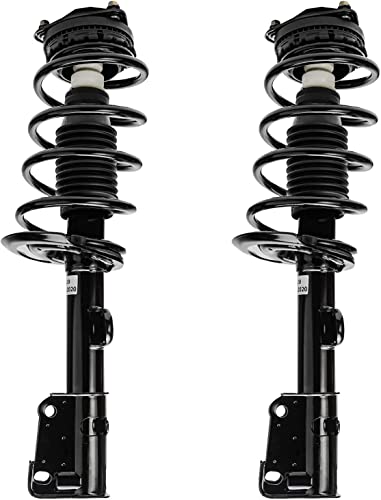 Image of Detroit Axle - 8pc Front Suspension Kit for 2008-2010 Chrysler Town & Country Dodge Grand Caravan 2 Ready Struts w /Coil Spring Assembly 2 Sway Bars 2 Inner Tie Rods 2 Boots 2009 Replacement