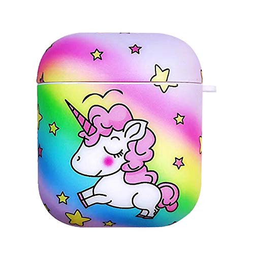Silicone Case For Airpods ,Cute Cat Dog Animal Unicorn Protective Charging Cover Skin For Airpods 1 2 (Unicorn Case-A) #TOP5