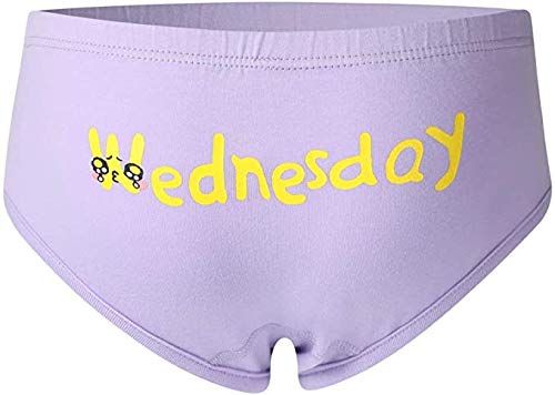 Bestsmile Roupa íntima infantil para meninas pequenas calcinhas para bebês dias da semana calcinhas