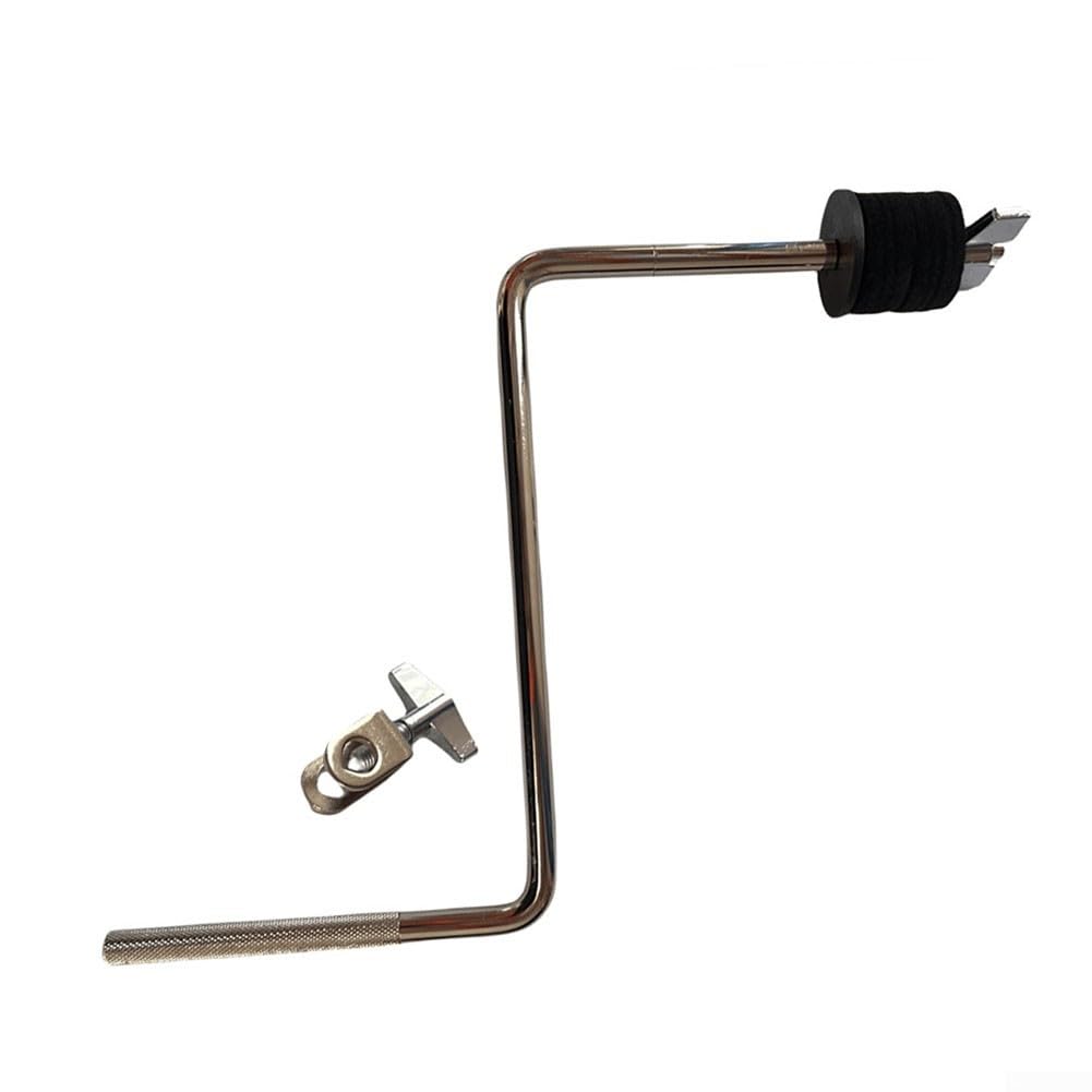 Pince de tige de cymbale en forme de Z avec clip à vis pour pièces de batterie, accessoire de support d'instrument à percussion en métal, 34,5 cm, argenté