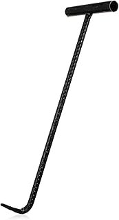 ULTECHNOVO Spring Pull Hooks T Hook 3pcs T-Shaped Steel Hook Hooks for Keys tie Rod Tool Well Cover Hook T Shaped Hook Door Hook Heavy Roller Shutter Door Hook