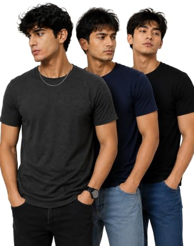 Image of London Hills T Shirt For Man | Tshirt Shirts Men | Men Round Neck Tshirts | Gym T Shirts For mens Workout | T-shirts For Man Cotton Stylish Round Neck T Shirt Half Sleeve Regular Fit Solid Multicolour