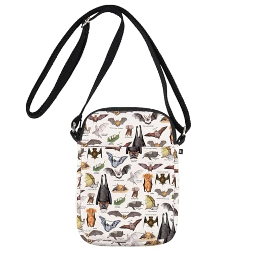 G2TUP Bat Crossbody Bag Bat Themed Gifts Bat Species Gifts Vampire Bat Gift Bat Lover Shoulder Bag