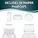 Upper Midland Products 12 Oz Round Empty PET Plastic Juice Bottles - Pack of 38 Reusable Clear Disposable Milk Bulk Containers with White Tamper Evident Caps