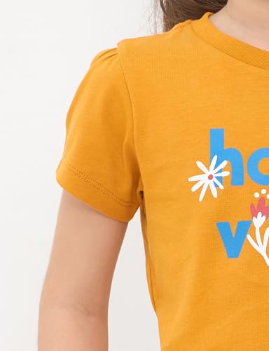 Image of Amazon Brand - Symbol Girls 100% Cotton Graphic Printed Half Sleeves Regular fit T-Shirt
