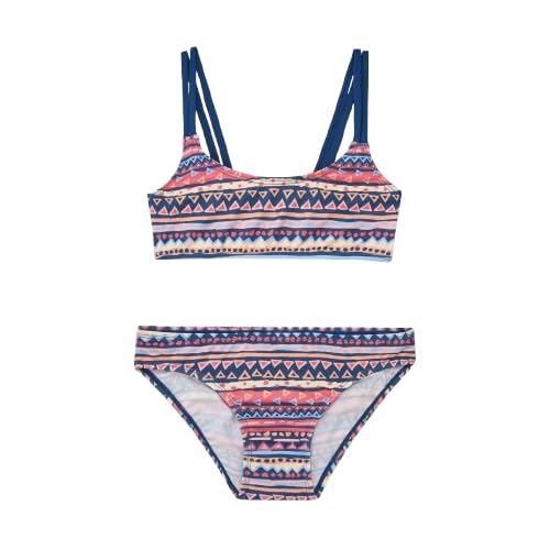 40º Grados   Bikini Niña con Doble Tirante Fino | Estampado Azteca | Talla 16 años