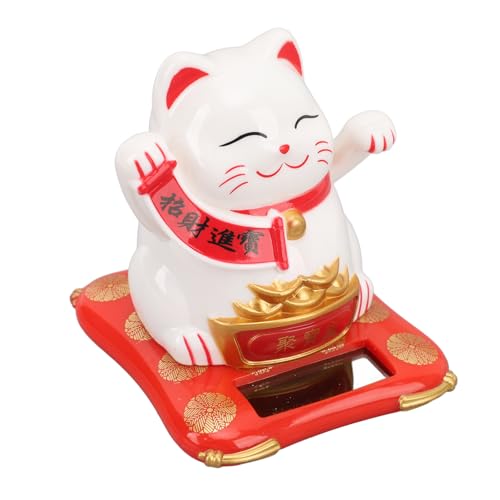 Gatto Che Saluta Simpatico Che Ad Energia Solare di Benvenuto di Buona Fortuna e Ricchezza Mini Maneki Neko Felice Fengshui Gatti Decorazione