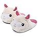 Katara - Zapatillas Lama, Mulas de Felpa para Mujeres, Hombres, Adultos, niños, como Regalo, Solapas Abiertas 28cm, tamaño estándar de la EU 36-44, Blancas