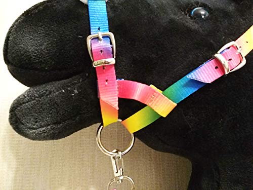 Rainbow hobby horse halter | Hobbyhorse accessories | Stick horse gift