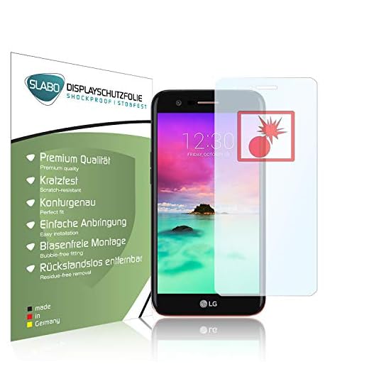 Slabo 2 x Protector de Pantalla blindado para LG K10 (2017) Shockproof A Prueba de Golpes