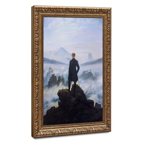 The Wanderer Above The Sea of Fog poster avec cadre suspendu toile murale sans plis 40x61cm