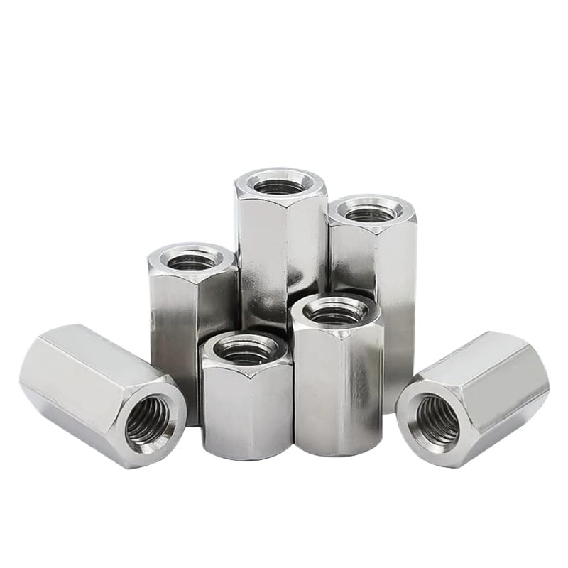 SS304 Stainless Steel Long Hex Coupling Nuts DIN6334 Standoff Spacer Pillar M5-M16 (10,M12 x 50mm)