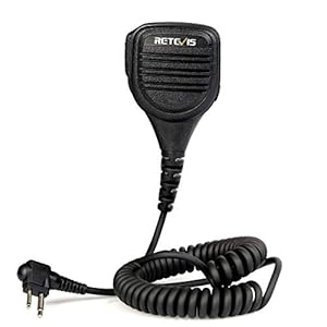 Retevis Afstandsbediening microfoon 2-polige walkietalkie-handluidspreker microfoon