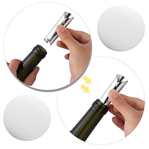 Ouceanwin 50 stuks wijn inschenkhulp druppelvrij schenktuit folie - Drop Stop wijnschenktuit plaatjes herbruikbare… - Image 3