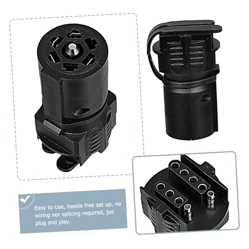 Way Trailer Adapter Durable and Lightweight Plug for Rvs Boats and Commercial Vehicles Converts Pin to Pin Flat Pin Connector2