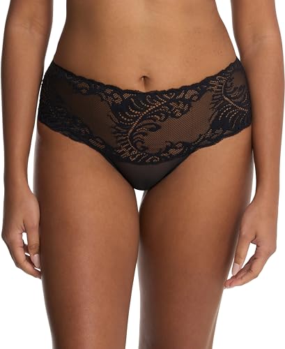 Natori Womens Feathers Brief Panty,Black,Large