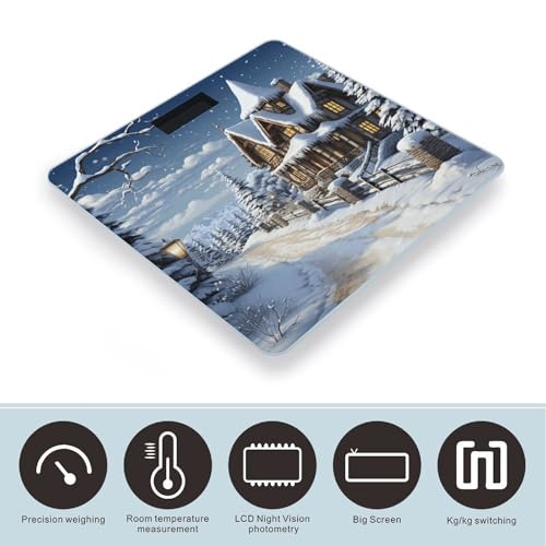 Báscula digital corporal de alta precisión con diseño de invierno miniatura 3
