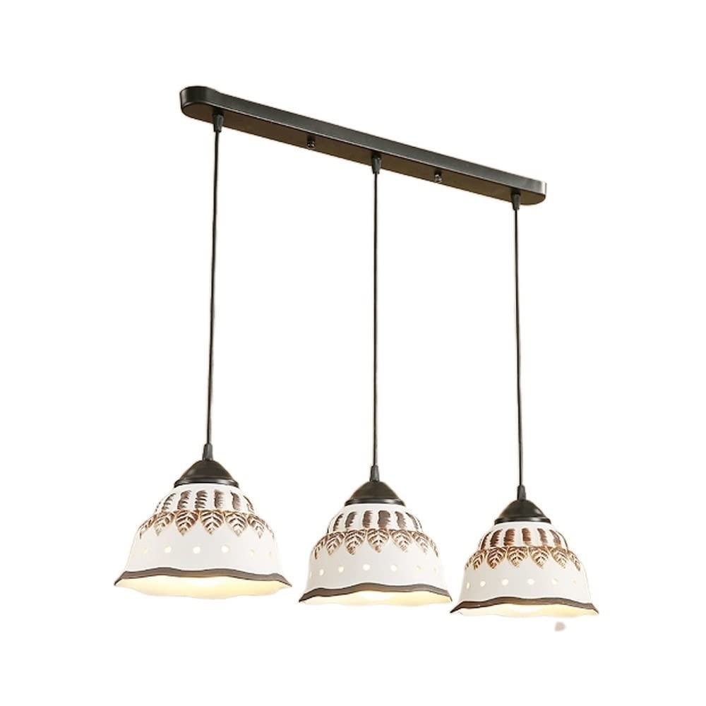 Lustre suspension céramique nordique luminaire E27 pour plafond cuisine et chambre