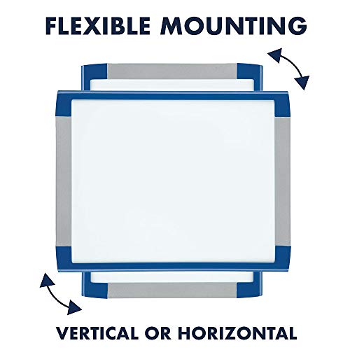 Quartet Magnetic Whiteboard, 8-1/2" X 11" White Board For Wall, Dry Erase Board For Kids, Perfect For Home Office & Home School Supplies, 1 Dry Erase Marker, 2 Magnets, Blue Frame (Mhow8511-Bu) #TOP5