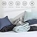 HORIMOTE HOME 100% Cotton Quilt Set Twin Size, Denim Blue Pre-Washed Bedspreads Coverlet Set in Geometric Pattern, Cozy Lightweight Stitching Decorative Bedding Cover with 1 Sham for All Season