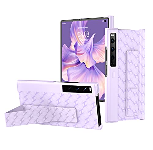 COQUE Funda Huawei Mate XS 2,Cubierta con bisagras Todo Incluido con Soporte de Video Estuche de Cuero Plegable para Huawei Mate XS 2-Violeta