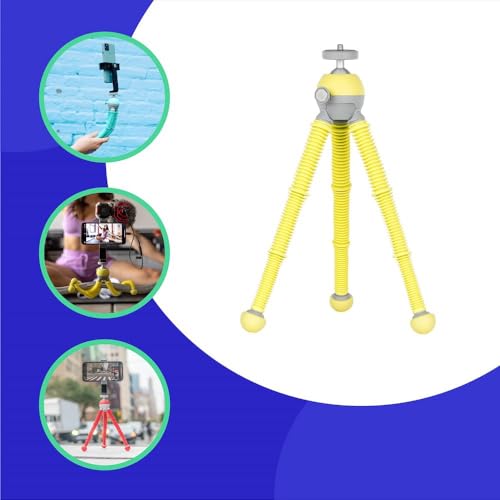 Trípode flexible JOBY PodZilla Medium con soporte GripTight 360 rojo para smartphone 4