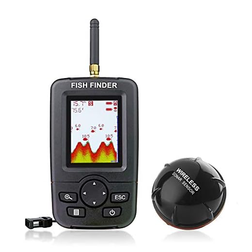Venterior Portable Fish Finder Wireless Sonar Sensor Fishfinder Depth Locator with Fish Size, Water Temperature, Bottom Contour, Color LCD Display