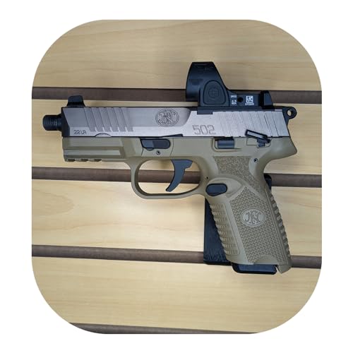 Hammy3DPrints Mount for FN 502 Tactical - Slatwall | Pistol Holder Handgun Storage Rack (Facing Right, Savior Eqpmnt.)