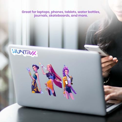 Image of Wanna Party KPOP Vinyl Stickers Pack of 4 sheets for Kpop Girls, Hunterix Vinyl Self Adhesive Stickers for Water Bottles, Phones, Laptop, Notebook Journal & other crafts