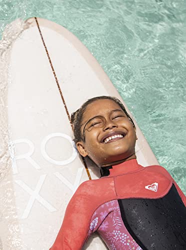 Roxy Girls 4/3 Prologue Tny Back Zip Gbs Wetsuit - Black/Coral Flame/Bright White | 4G #TOP2