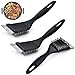 3 Pcs Barbacoa Cepillo Limpiador Cepillo Barbacoa de Limpieza Acero Inoxidable Cepillo Limpieza Parrilla Cepillo Limpieza Parrilla con Raspador, para Carbón Vegetal y Parrilla Eléctrica