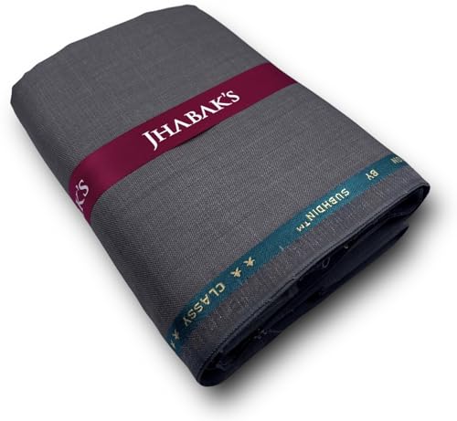 Image of JHABAK'S Unstitched Viscose Rayon Trouser Fabric for Men - Length: 1.30 m /Width: 58 inches
