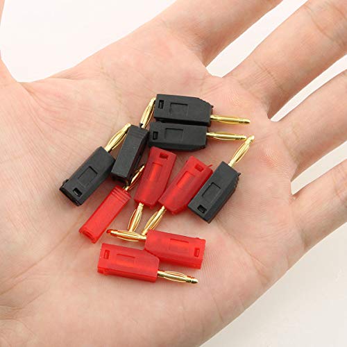 E-outstanding Banana Plug 2mm 10 unidades rojo y negro miniatura 5
