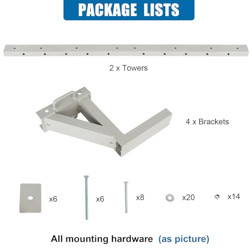 Image of Aluminum Side Mount Ladder Rack for Open Enclosed Trailer
