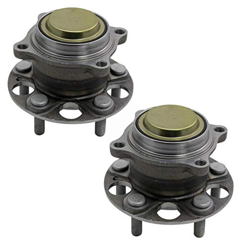 Image of TRQ 2 Piece Rear Wheel Bearing & Hub Assembly Set with ABS Sensor Compatible with 2014-2016 Acura MDX